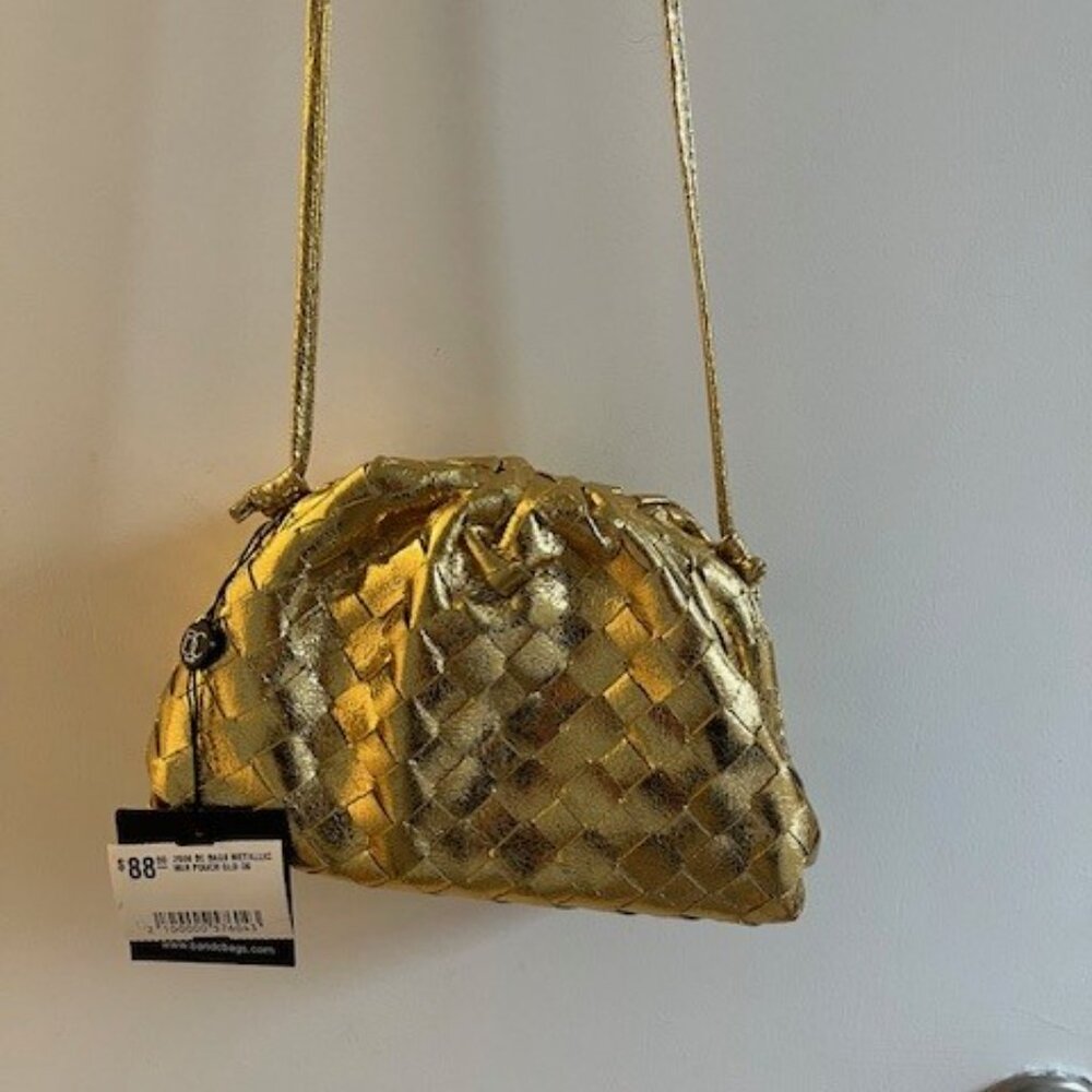 Metallic Gold Crossbody Pouch - Picture 10 of 15